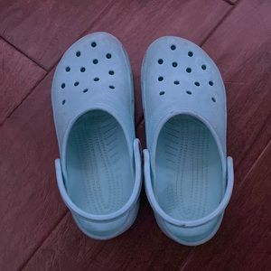 light blue crocs